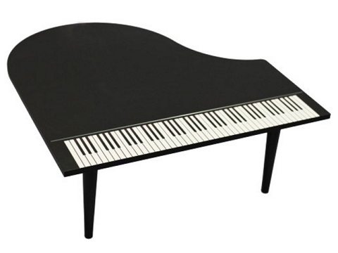móveis divertidos - mesa piano