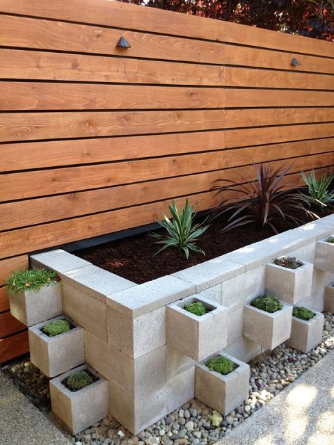 jardim com blocos de concreto 1 - diycontemporary