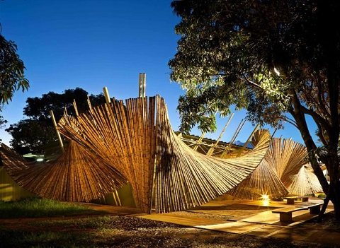 construção com bambu - Casa Cor - Fittipaldi Arquitetura