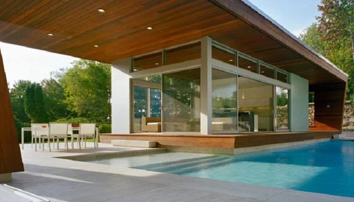piscina integrada com a casa