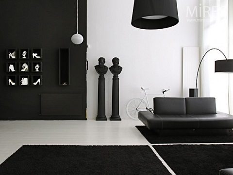 decoração preto e branco - 2 - home designing