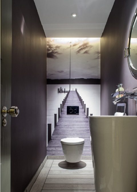 lavabo com adesivo 3d - vastu interior design