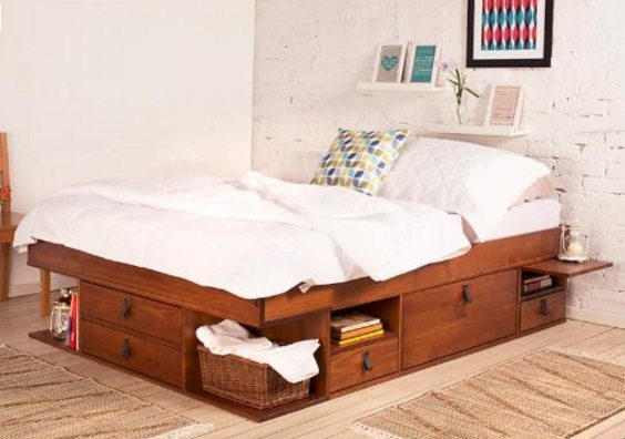 móveis de madeira - cama