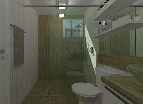 Banheiro pequeno com truques para ampliar espaço