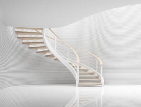 modelos de escadas - escada curva