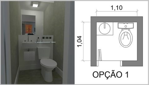 ideias para o lavabo pequeno - opção1