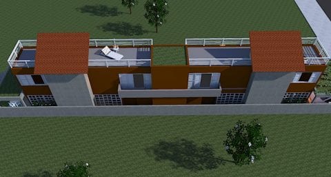 2 casas com terraço
