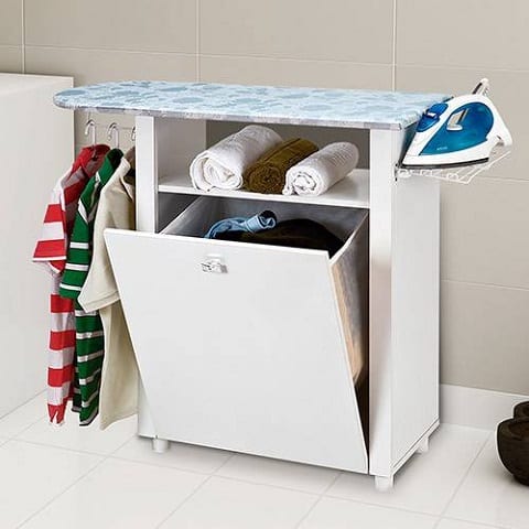 móveis para lavanderia - tábua de passar com tulha