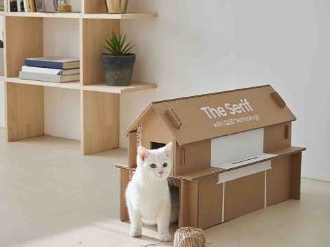 caixa de papelão - casinha de gato