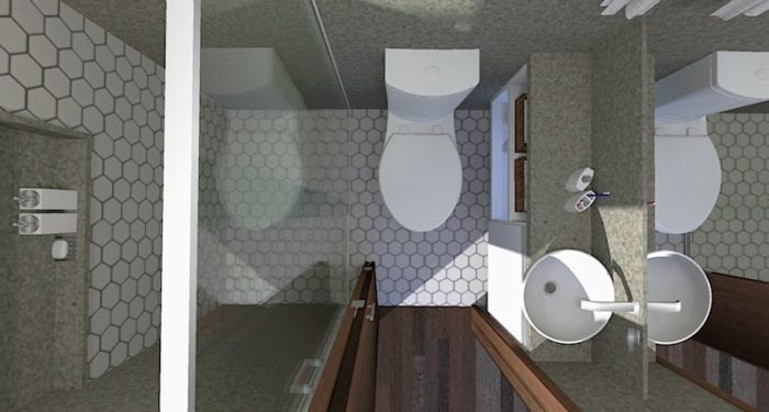 banheiro compacto 1,80x1,20m
