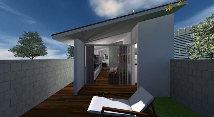 projeto casa terrea 2 quartos
