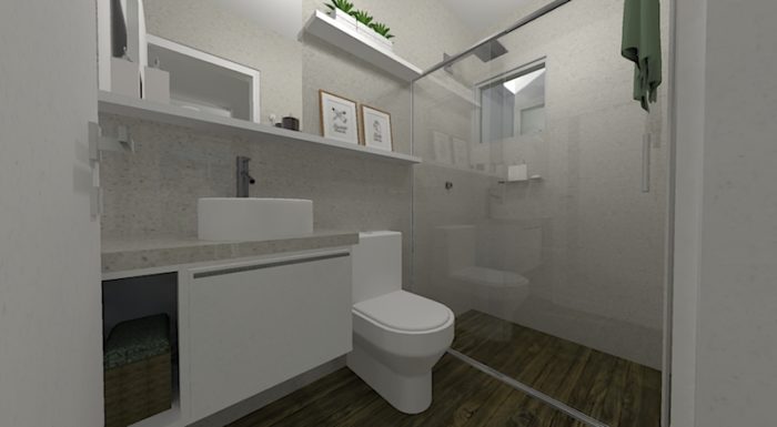 banheiros simples e elegantes