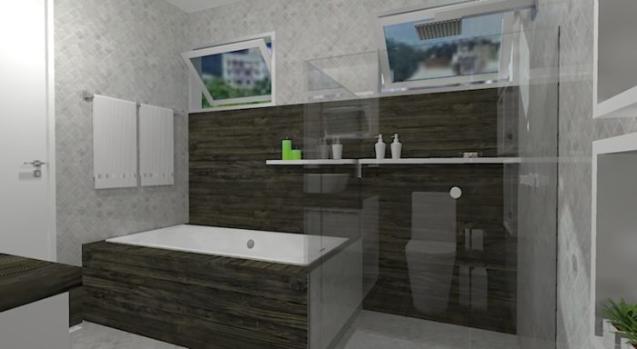 banheiro com banheira