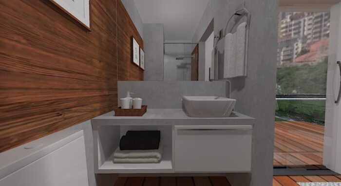 projeto de banheiro mini casa 