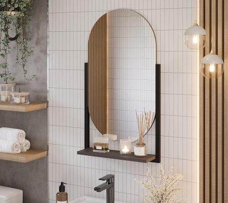 espelho para banheiro estilo industrial