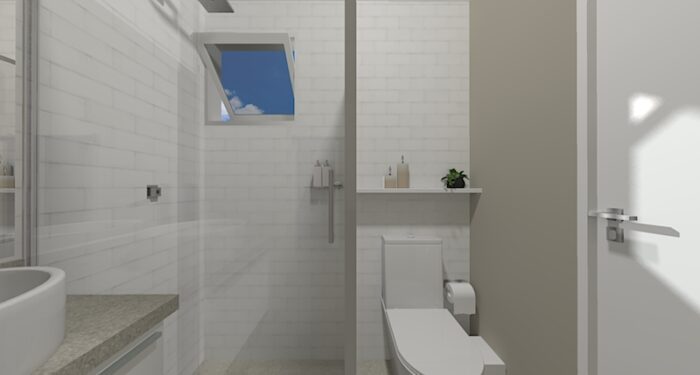 projeto de banheiro pequeno